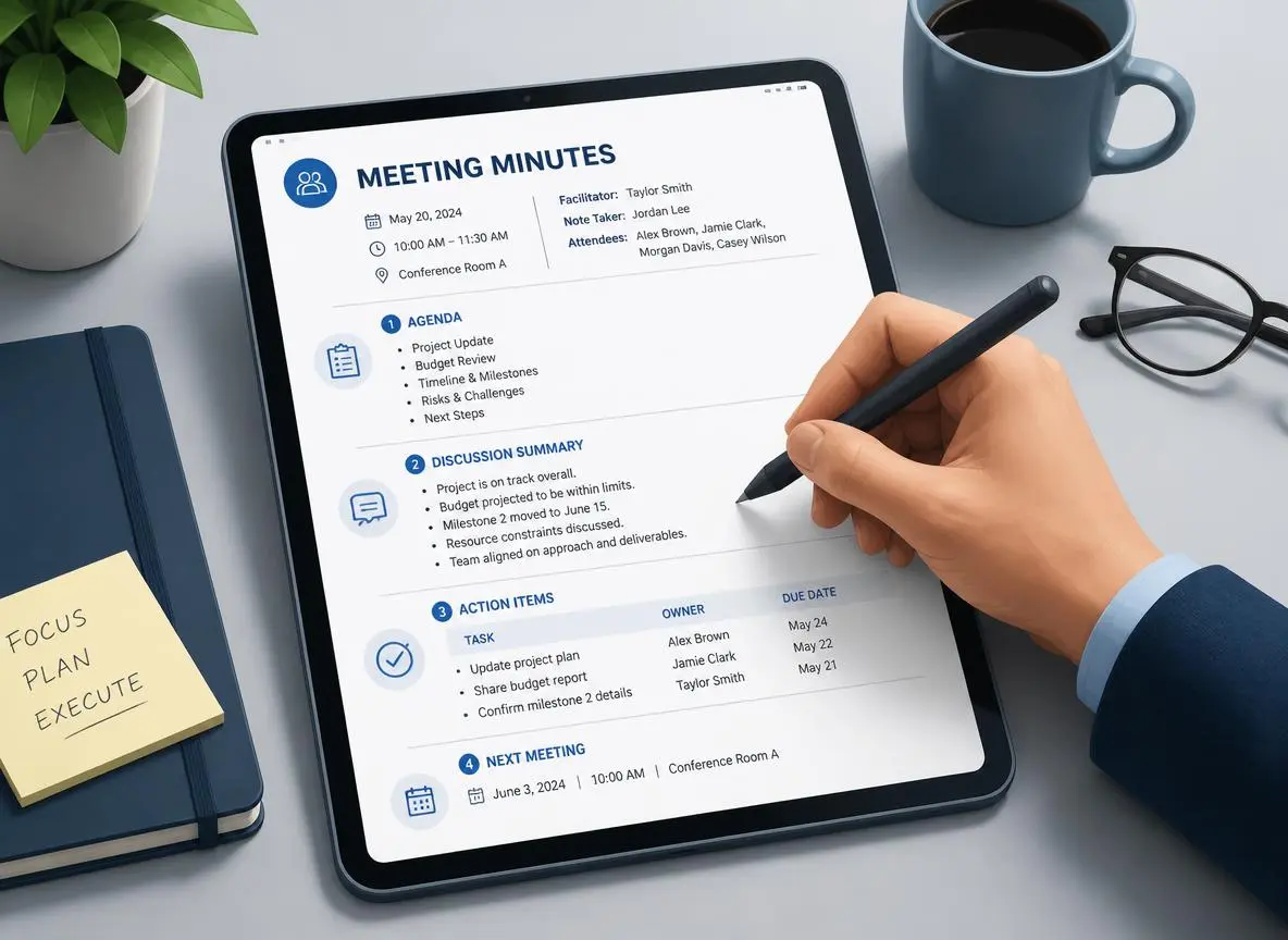 Writing Clear Meeting Minutes and Notes