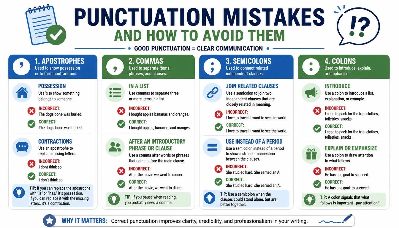 Common Punctuation Mistakes and How to Avoid Them