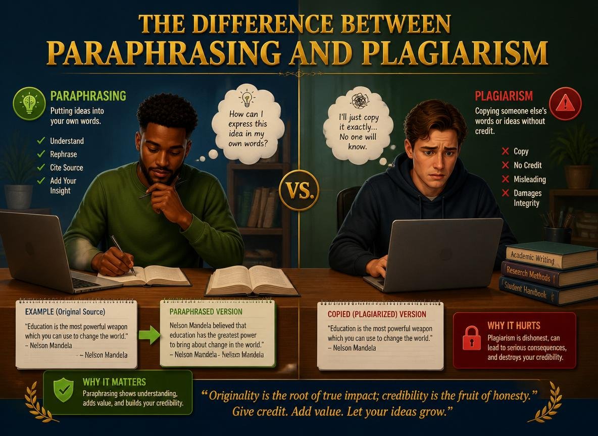 The Difference Between Paraphrasing and Plagiarism
