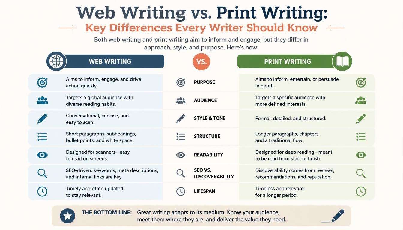 Web Writing vs. Print Writing: Key Differences Every Writer Should Know