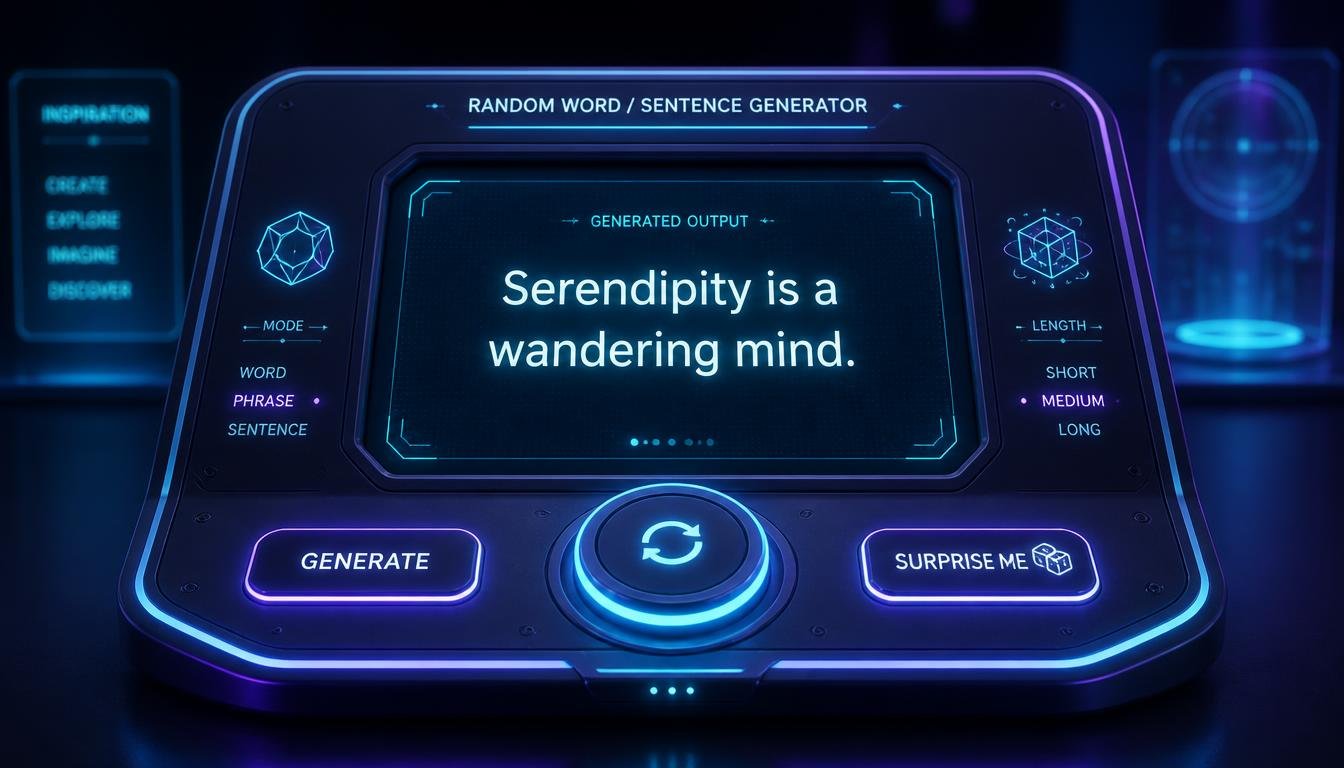 Random Word / Sentence Generator: Create Random Words and Sentences Instantly