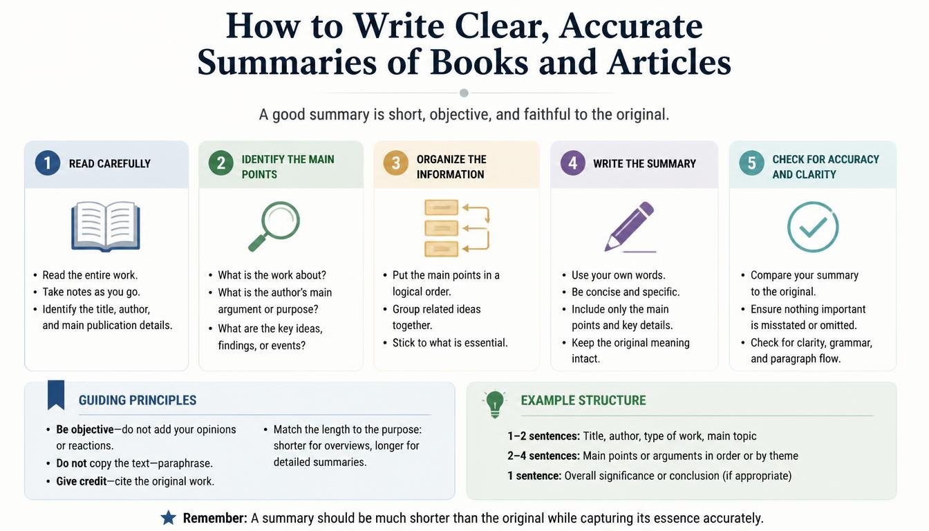 How to Write Clear, Accurate Summaries of Books and Articles